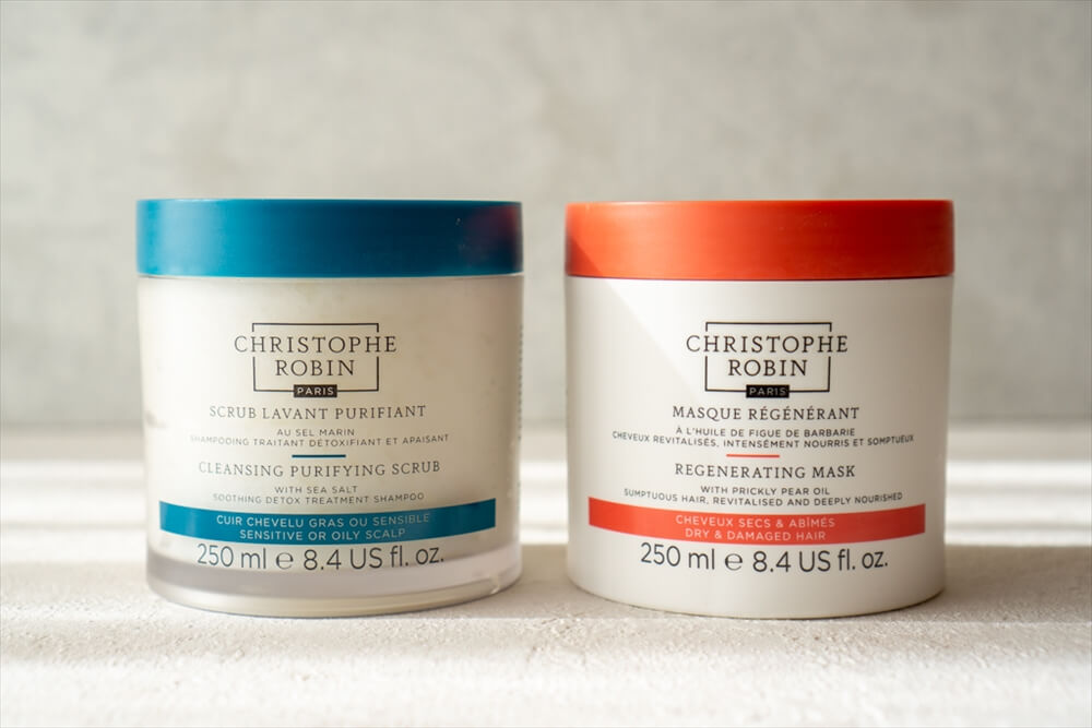 Christophe Robin Cleansing Purifying Scrub with Sea Salt / Regenerating Mask with Prickly Pear Oil